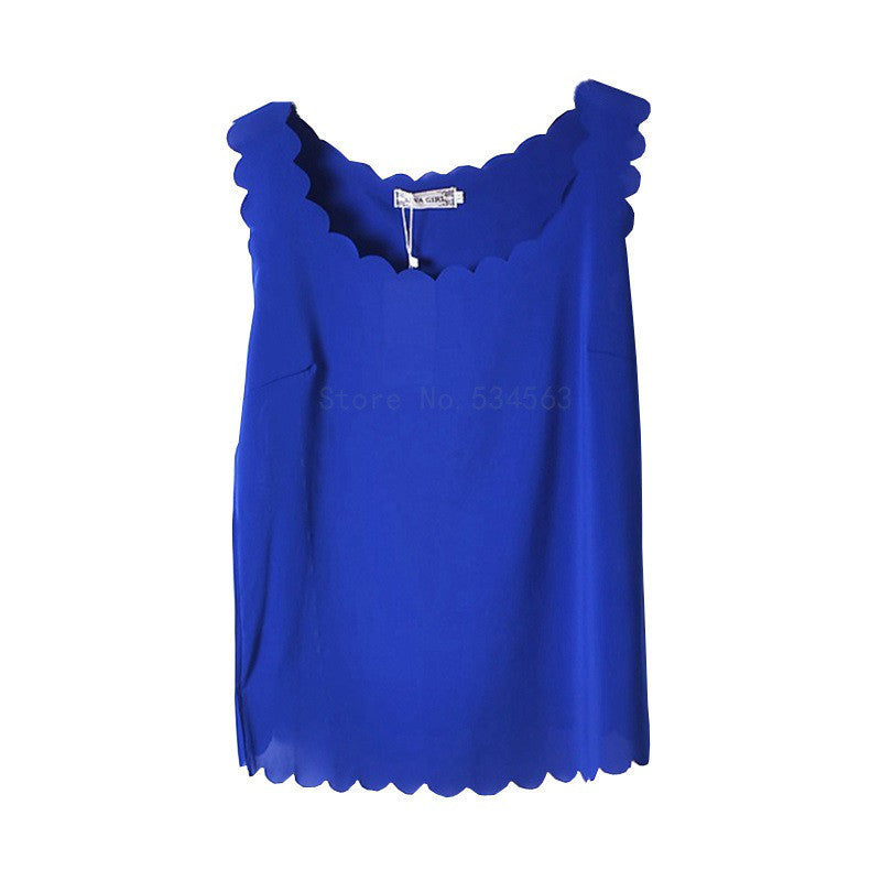Online discount shop Australia - Fashion wave Neck   Plus Size Chiffon Shirt For Women'S Blouse Tops Office Shirts Blouses Clothes