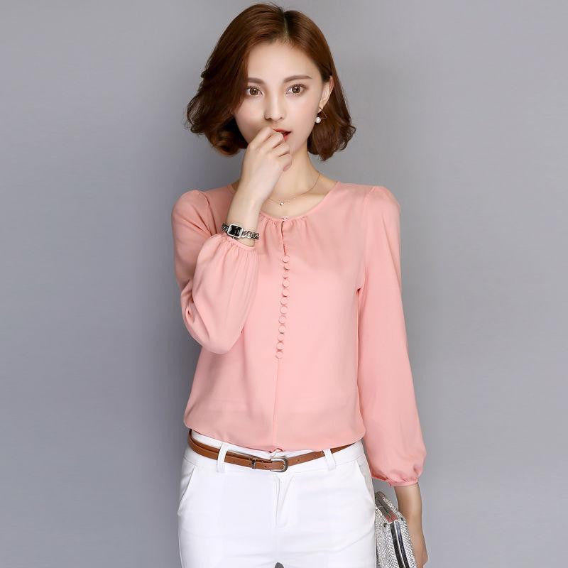 Women Blouses Casual Long Sleeve Chiffon Bottoming Shirt Blouse Women Tops Shirts