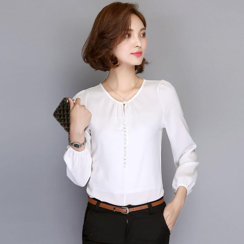 Women Blouses Casual Long Sleeve Chiffon Bottoming Shirt Blouse Women Tops Shirts