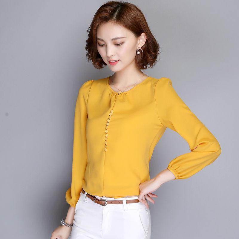 Women Blouses Casual Long Sleeve Chiffon Bottoming Shirt Blouse Women Tops Shirts