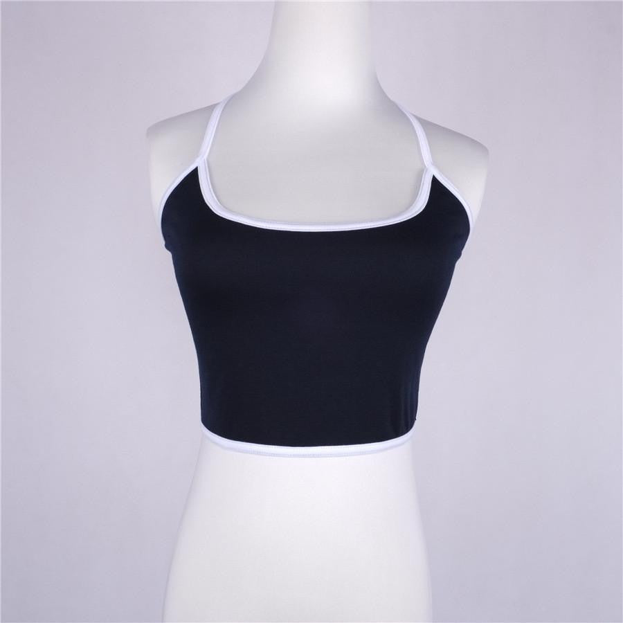 Women Crop Tops Sleeveless Short Backless Tanks Camis Casual Cotton Tanks Tops