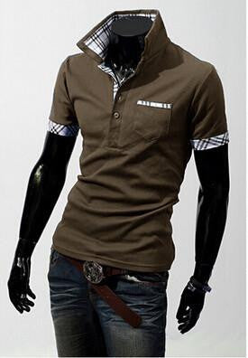 Men T-Shirts Man male Solid Short Sleeve Men Clothing T-shirts Tees