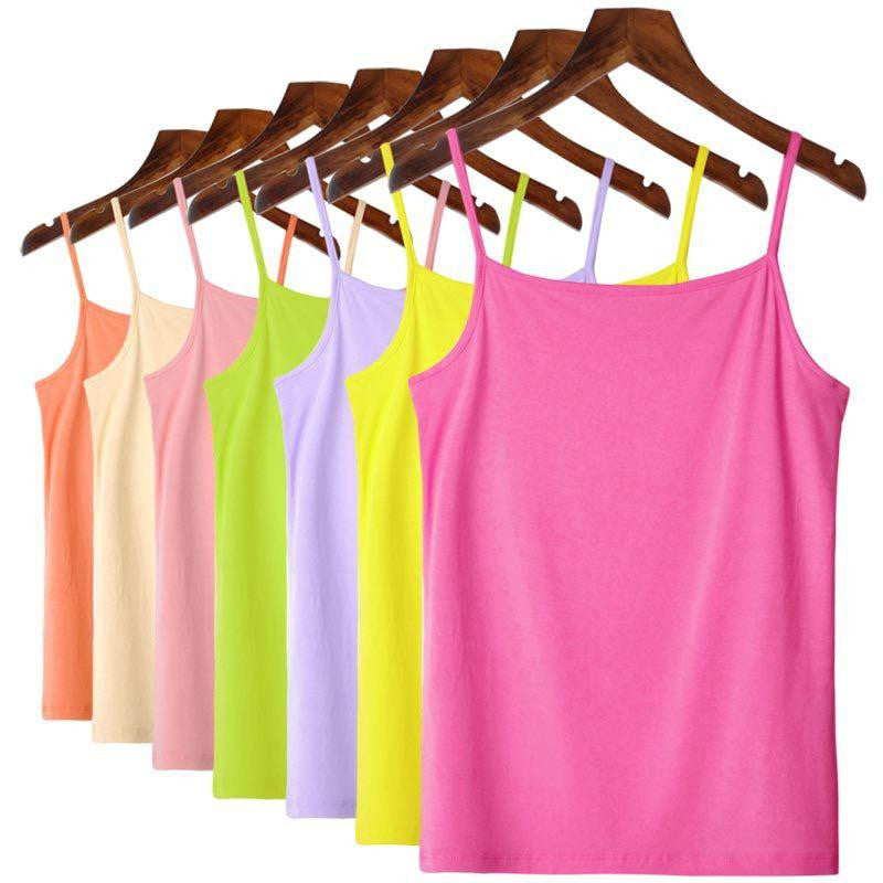 Women Tank Tops Ladies Sleeveless Solid Color Basic T Shirt Vest Tops