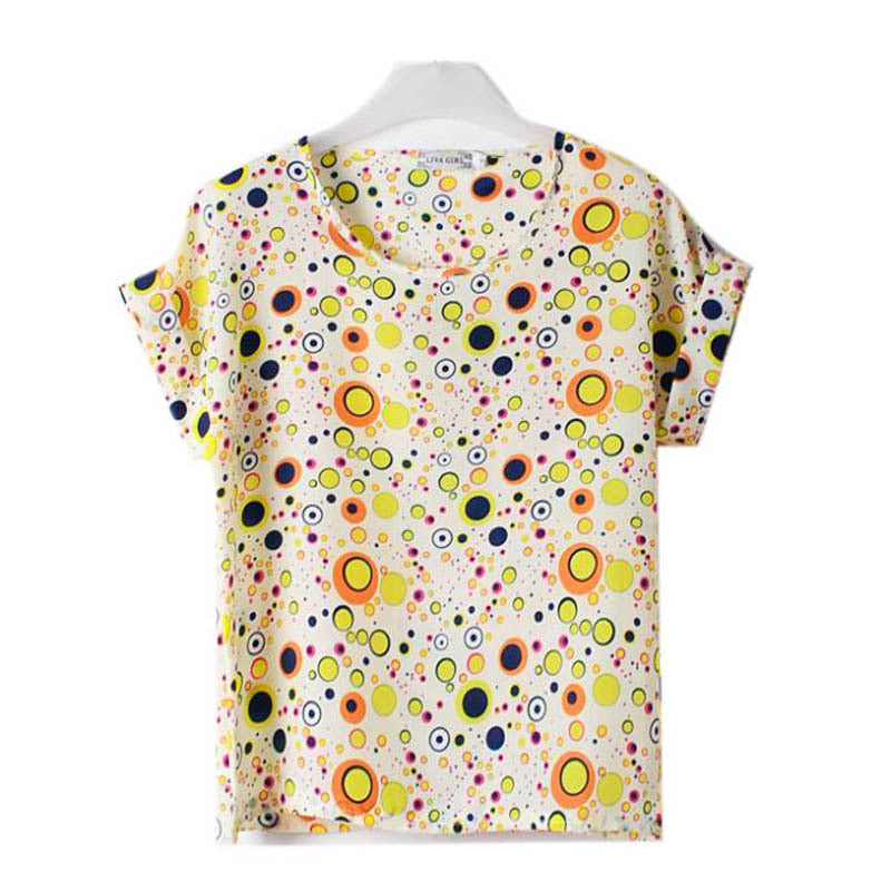 Online discount shop Australia - Loose Chiffon T-Shirt Women Tops Girl Chiffon Loose  Tee Multicolor T-Shirts