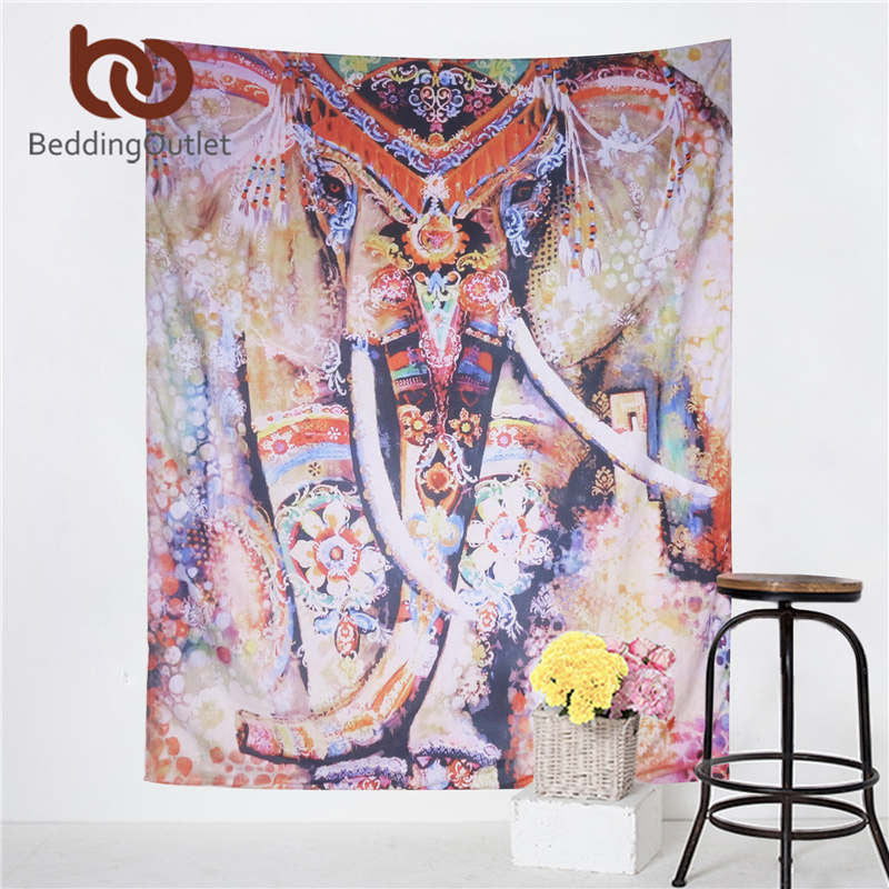 Online discount shop Australia - Elephant Tapestry Colored Printed Decorative 130cmx150cm 153cmx203cm Boho Wall Carpet