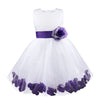 Online discount shop Australia - Kids Infant Girl Flower Petals Dress Children Bridesmaid Toddler Elegant Dress Pageant Vestido Infantil Tulle Formal Party Dress