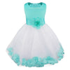 Online discount shop Australia - Kids Infant Girl Flower Petals Dress Children Bridesmaid Toddler Elegant Dress Pageant Vestido Infantil Tulle Formal Party Dress