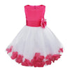 Online discount shop Australia - Kids Infant Girl Flower Petals Dress Children Bridesmaid Toddler Elegant Dress Pageant Vestido Infantil Tulle Formal Party Dress