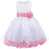 Online discount shop Australia - Kids Infant Girl Flower Petals Dress Children Bridesmaid Toddler Elegant Dress Pageant Vestido Infantil Tulle Formal Party Dress