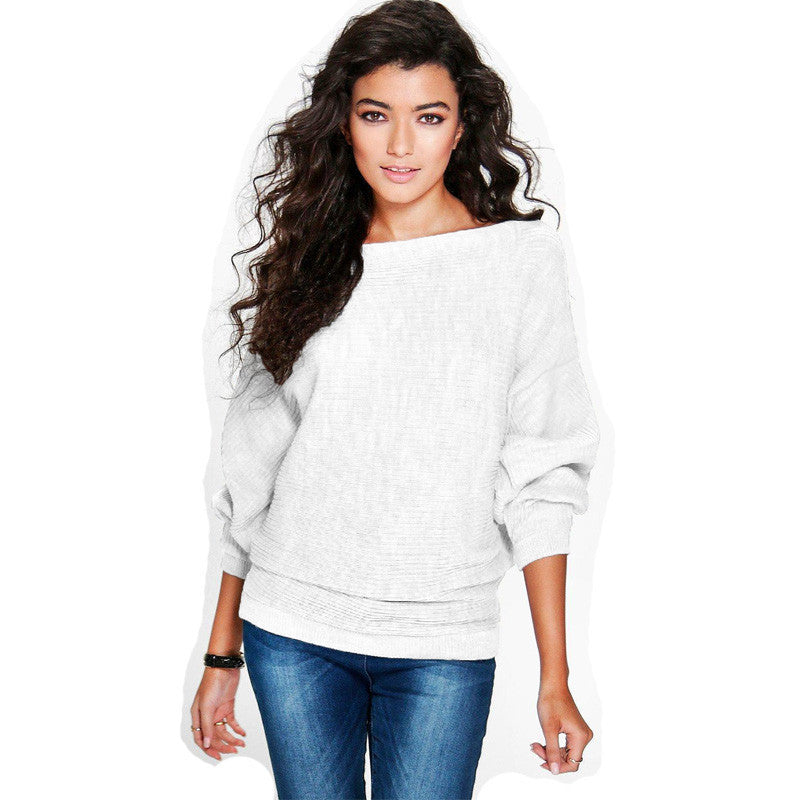 Online discount shop Australia - Fall Fashion Loose Bat Sleeve Knit Sweater