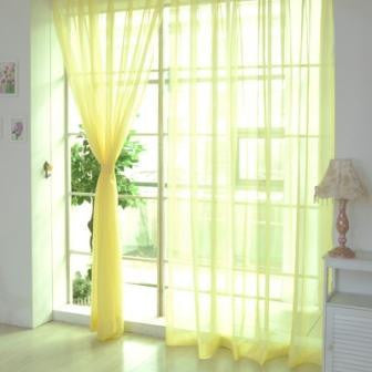 Multicolor 2 Pcs Sheer Voile Window Panel curtains DRAPE 200cm x 100cm