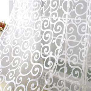 Special Pastoral Floral Tulle Voile Door Scarf Valances Drape Sheer Window Curtains