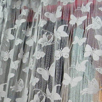 Online discount shop Australia - Colored Romance Butterfly Pattern Tassel String Door Curtain Window Room Curtain Home Decor White Black Red Green