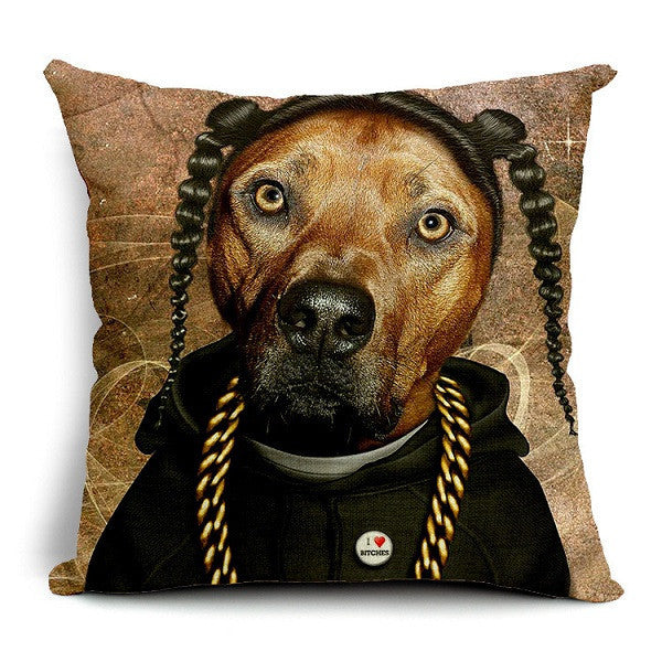 Personality Fashion Animal Creative Dog and Cat Imitate Star Show 3D decorative pillow Throw pillow covers Home