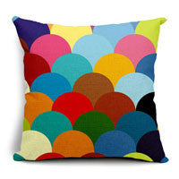 Online discount shop Australia - All kinds of color geometry Cotton inen Blend Waist Cushions Car Sofa Chair Cushions Home Living Decor