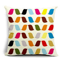 Online discount shop Australia - All kinds of color geometry Cotton inen Blend Waist Cushions Car Sofa Chair Cushions Home Living Decor