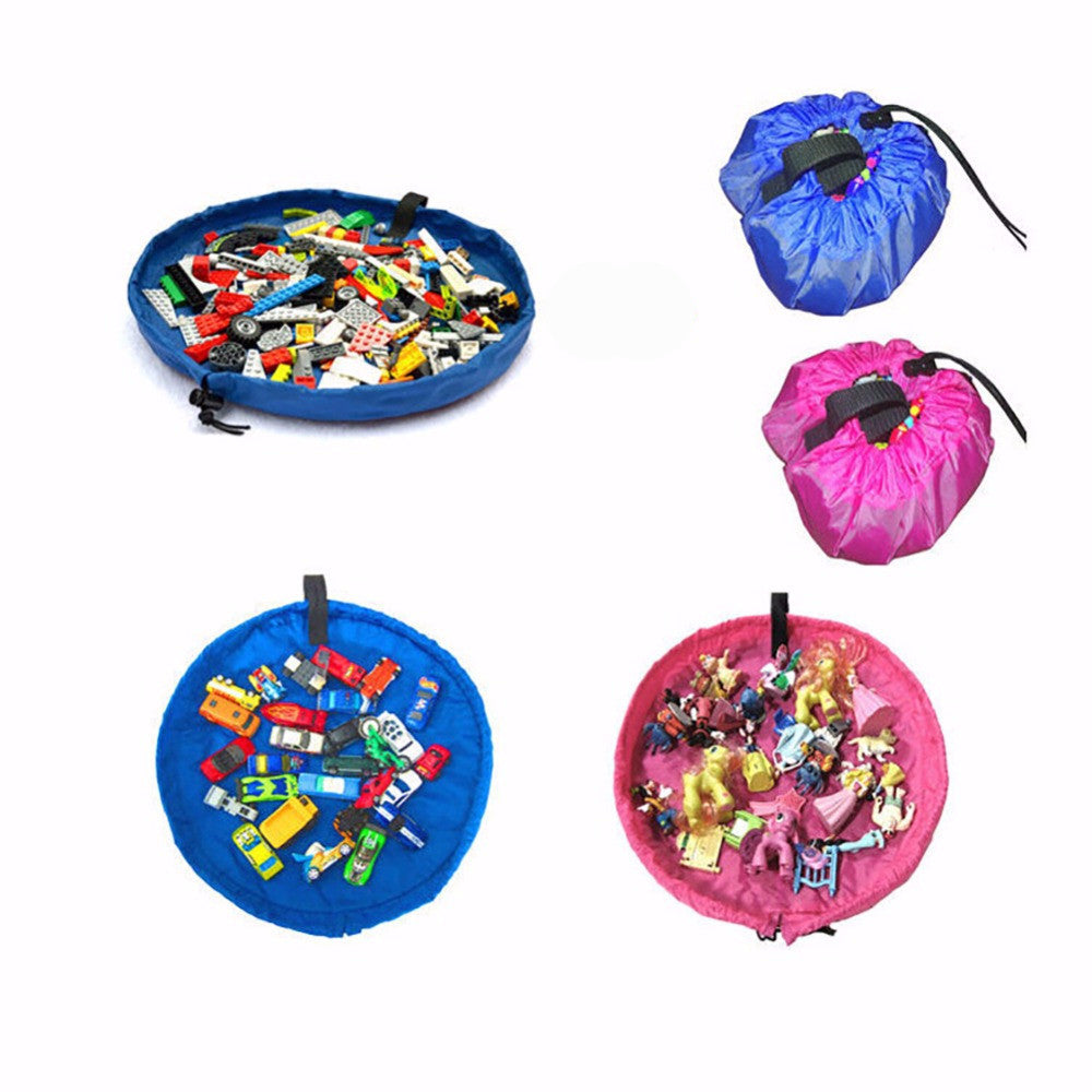 Online discount shop Australia - 150cm Kids Baby Play Mat Large Storage Bags Toys Organizer Blanket Rug Boxes