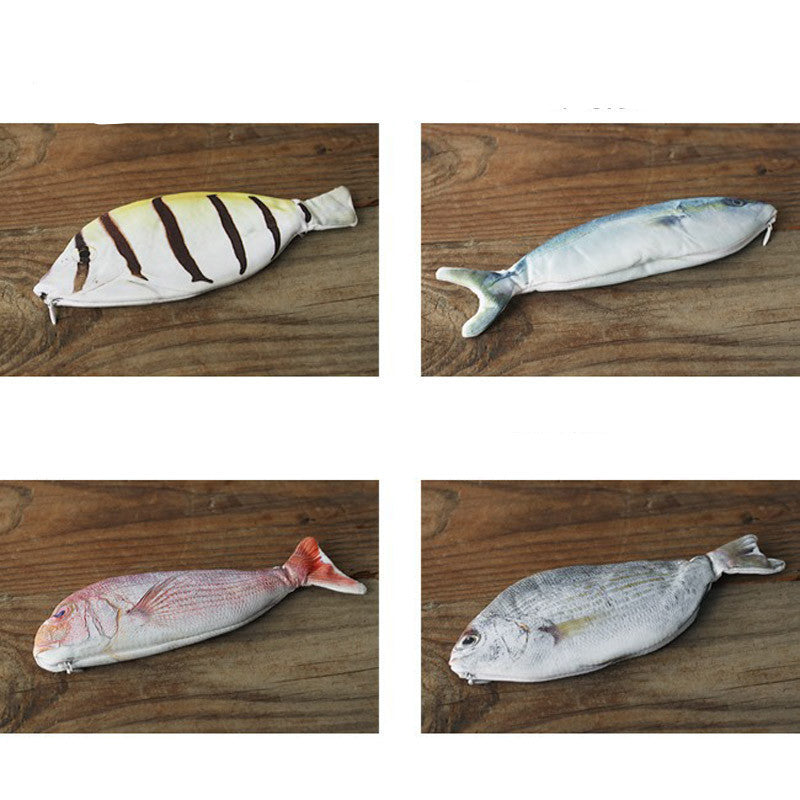 Online discount shop Australia - Fish Shape Pencil Case Pen Pencils Bag School Supplies Stationery Popular Pen Box (Random Color )