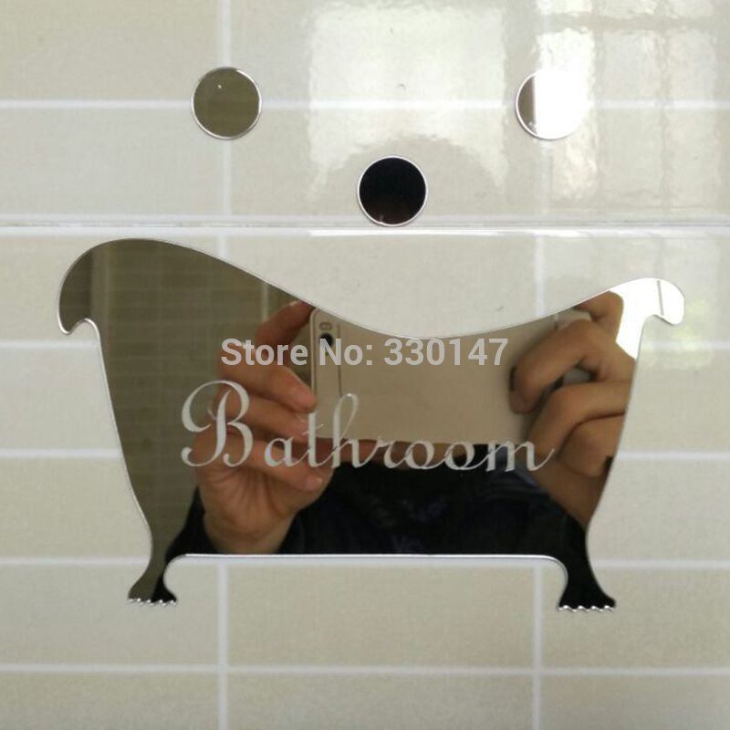Online discount shop Australia - 3 pcs/set Bathroom Entrance Sign with Men and Women Toilet Acrylic Mirror Surface Door Wall Sticker Shop Office Home el Decor