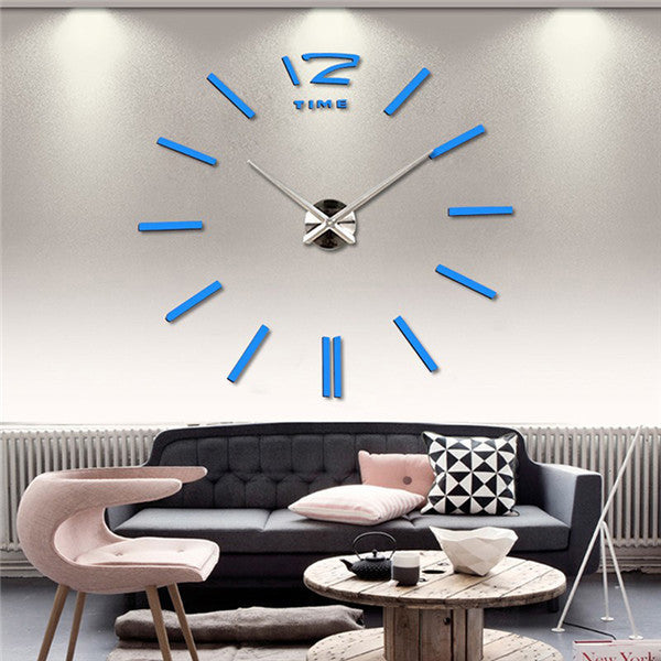 Online discount shop Australia - Frameless Wall Clock Living Room DIY 3D Home Decor Mirror Large Art Design