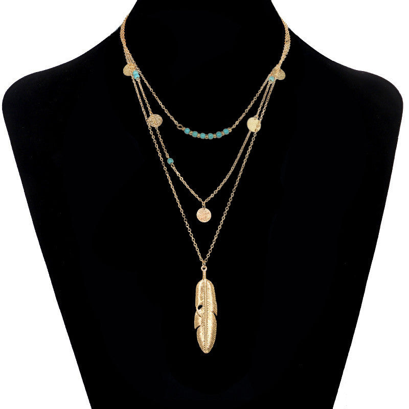 Online discount shop Australia - Bohemian Choker Necklace Women Natural Stone Tassel Long Necklaces & Pendants Fashion Necklaces Women Gold Plated Silver Jewelry