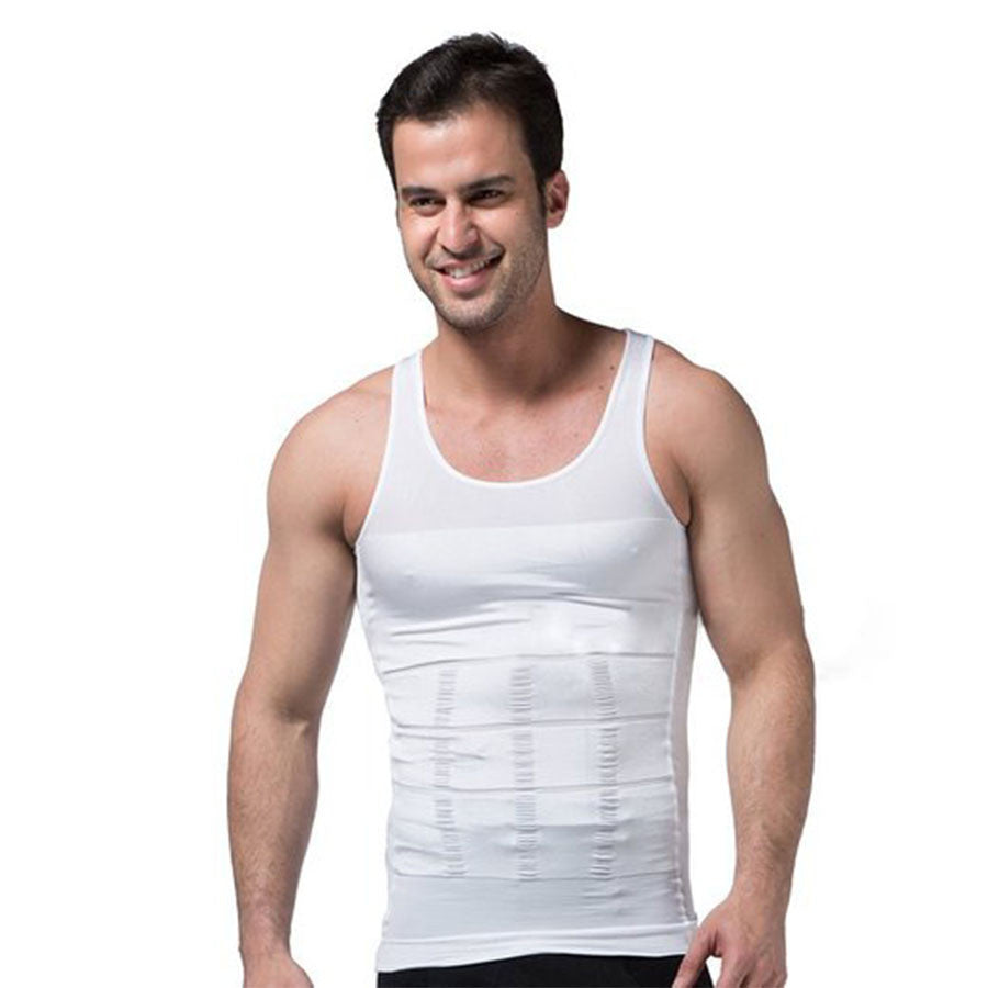 Online discount shop Australia - Hemiks Men's Tanks Slimming Body Shaper Vest Belly Buster Compression Tights Male Slimming Vests Men Fitted Vest Mens Tank Tops