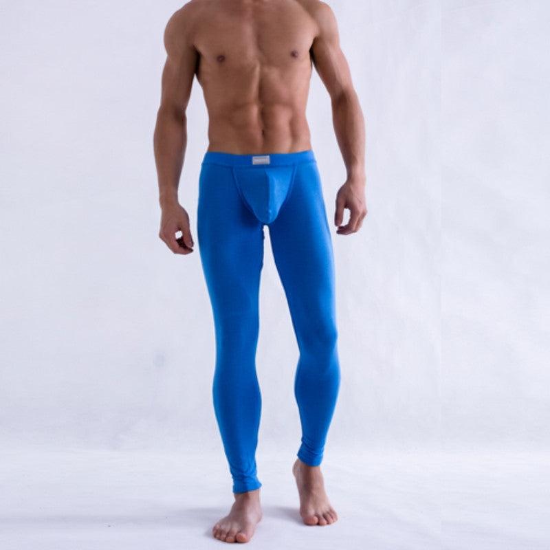 Online discount shop Australia - men long johns male girdle pants male fashion cotton lycra long johns for hot&sexy men bodysuit underpants legging tight