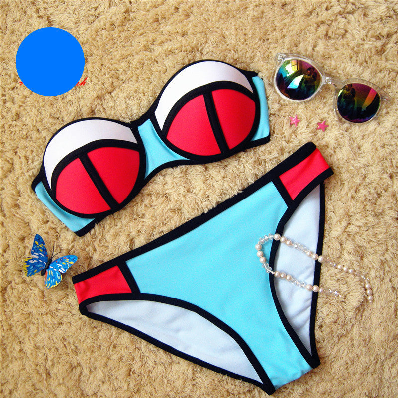Online discount shop Australia - Bikini Sexy Swimwear Women Push Up Bikinis Set Low Waist Swimsuit Bathing Suit Bathing Suit Women