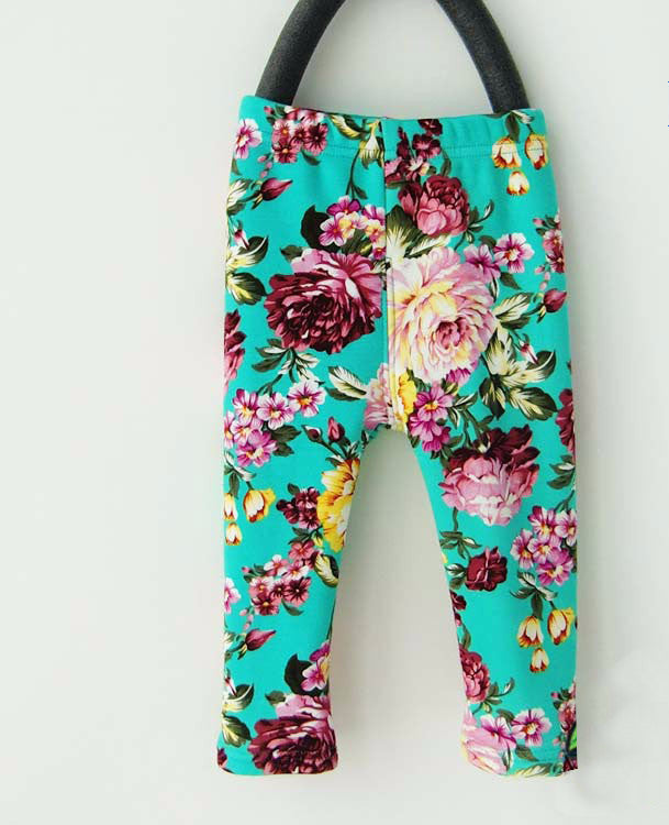 Online discount shop Australia - 0-2 Years Baby Girls Leggings Floral Print Casual Thick Pants for Kids clothing Cotton Warm Children's Trousers