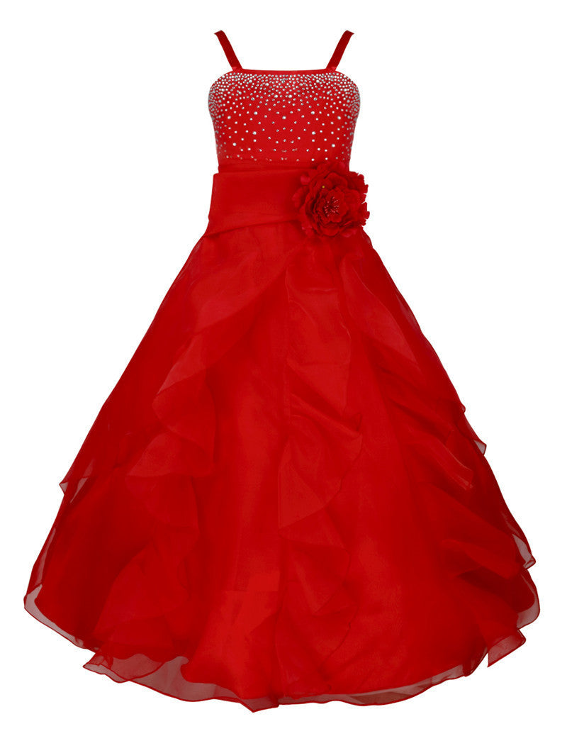 Kids Girls Embroidered Flower Bow Formal Party Ball Gown Prom Princess Kids Girls Embroidered Flower Bow Formal Party Ball Gown Prom Princess