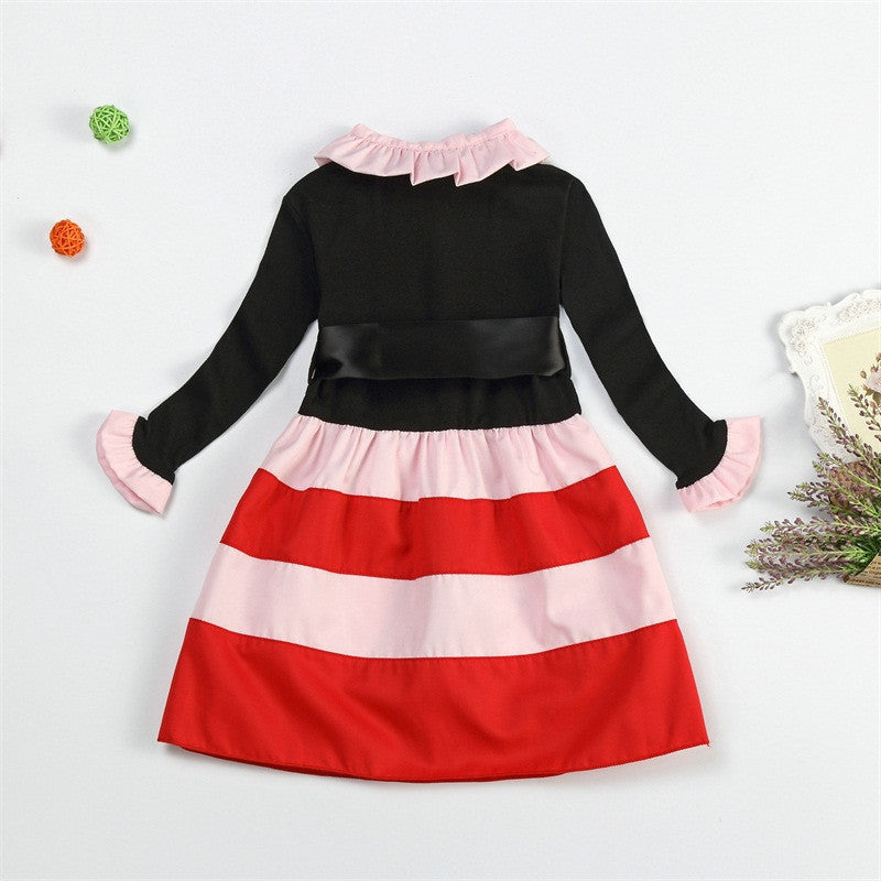 Online discount shop Australia - Girls Striped Dresses Baby Girl Dress Kids Clothes Party Wear Toddler Dresses For Children Clothes