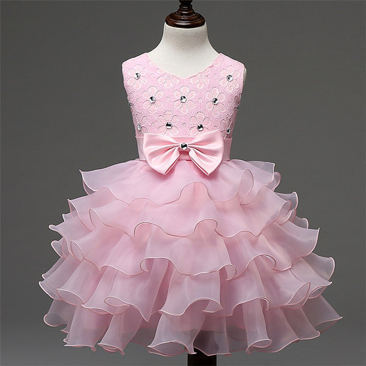 Online discount shop Australia - Girl Dress 3-8 Years Floral Baby Girls Dress Vestidos 6 Colors Wedding Party Baby Clothes