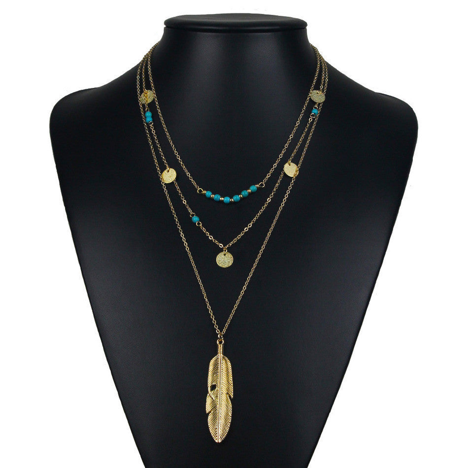 Online discount shop Australia - Bohemian Choker Necklace Women Natural Stone Tassel Long Necklaces & Pendants Fashion Necklaces Women Gold Plated Silver Jewelry