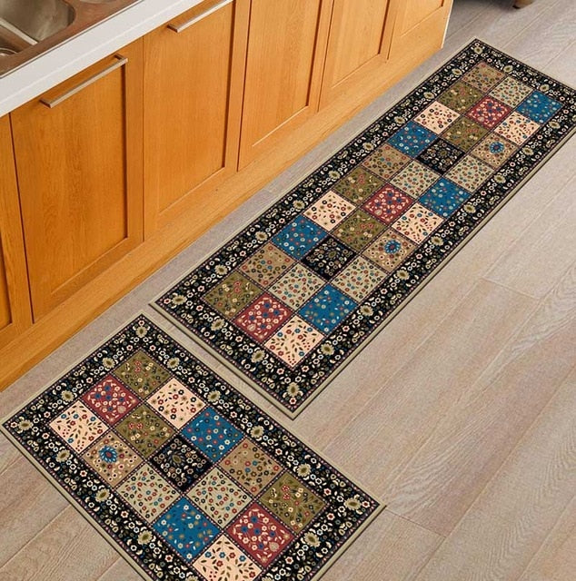 Kitchen Mat Anti-slip Modern Area Rugs Living Room Balcony Bathroom Printed Carpet Doormat Hallway Geometric Bath Mat