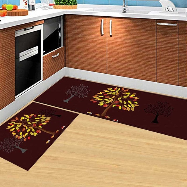 Kitchen Mat Anti-slip Modern Area Rugs Living Room Balcony Bathroom Printed Carpet Doormat Hallway Geometric Bath Mat