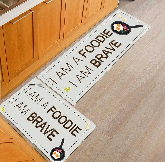 Kitchen Mat Anti-slip Modern Area Rugs Living Room Balcony Bathroom Printed Carpet Doormat Hallway Geometric Bath Mat