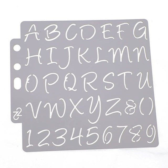 Alphabet Letter Stencils Template Painting Scrapbooking Embossing Stamping Album Card DIY