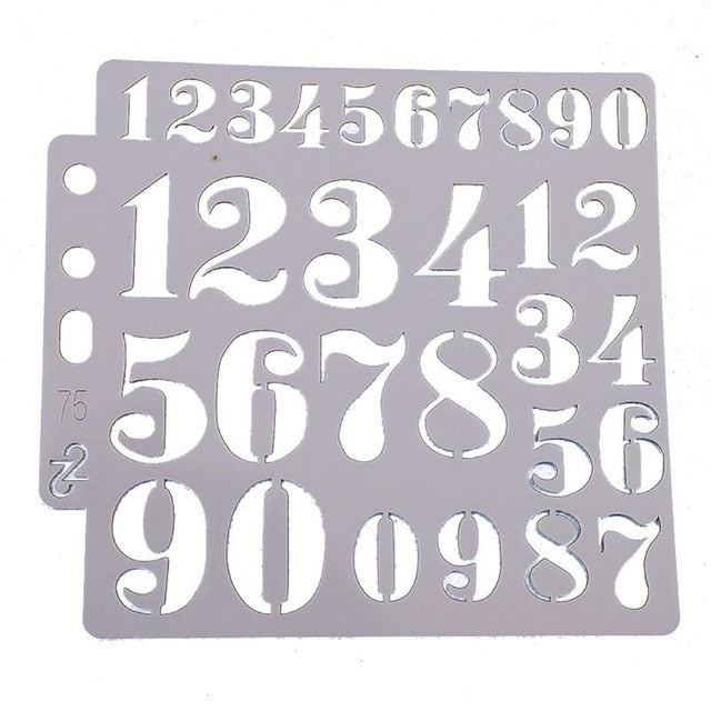 Alphabet Letter Stencils Template Painting Scrapbooking Embossing Stamping Album Card DIY