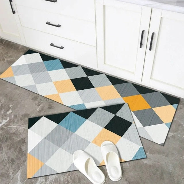 Anti-slip Kitchen Mat for Floor Modern Bath Carpet Entrance Doormat Tapete Fashion Absorbent Area Rugs Living Bedroom Prayer Pad