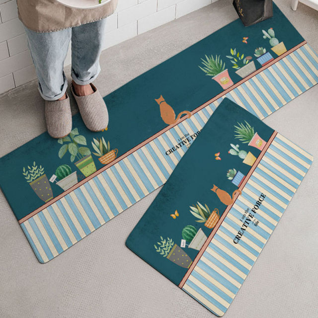 Anti-slip Kitchen Mat for Floor Modern Bath Carpet Entrance Doormat Tapete Fashion Absorbent Area Rugs Living Bedroom Prayer Pad