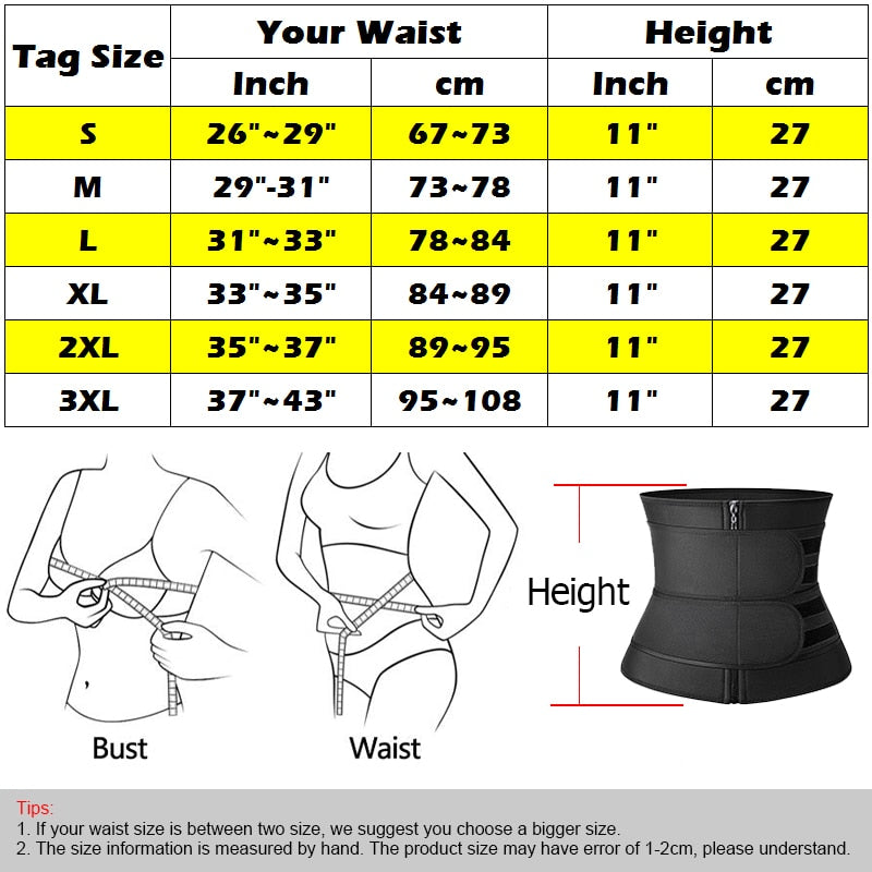 Women Waist Trainer Neoprene Body Shaper Belt Slimming Sheath Belly Reducing Shaper Tummy Sweat Shapewear Workout Shaper Corset