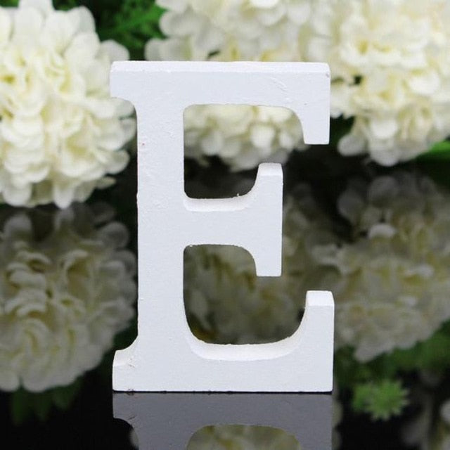 Freestanding Wood Wooden Letters White Alphabet Wedding Birthday Party Home Decorations Personalised Name Design
