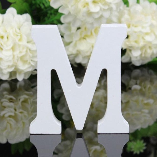 8 CM Letras Decorativas Grandes White Wooden Letters Home Decor Wedding  Decoration DIY Personalised Name Design