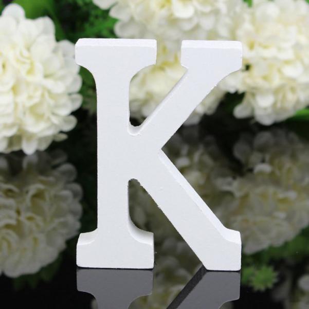Freestanding Wood Wooden Letters White Alphabet Wedding Birthday Party Home Decorations Personalised Name Design