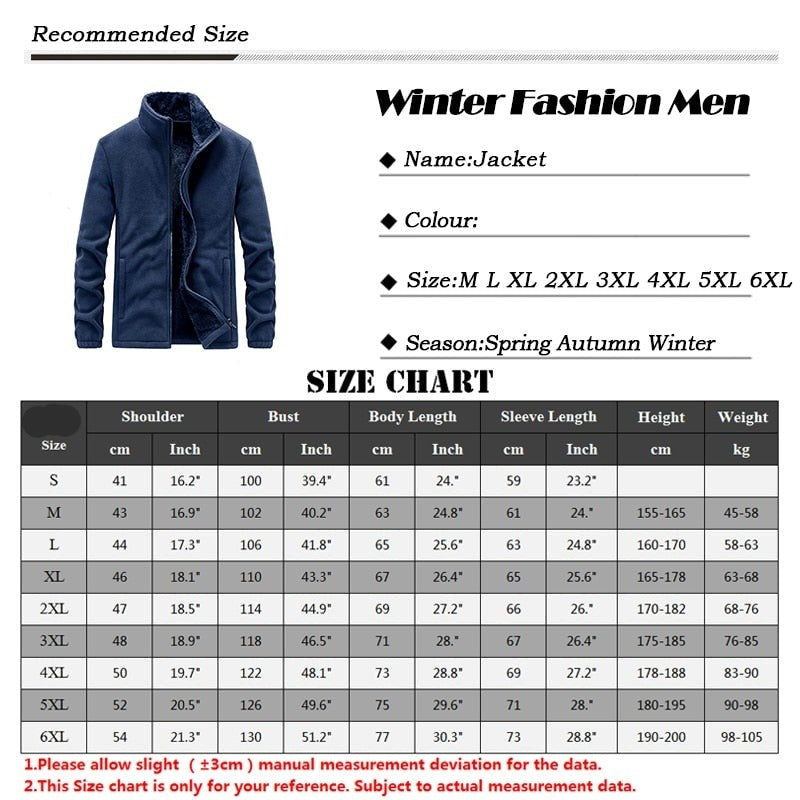 Winter Fleece Jacket Parka Coat Men Spring Casual Tactical Army Outwear Thick Warm Bomber Military Jacket Men M-6XL