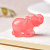 1PC Natural Crystal Rose Quartz Elephant Amethyst Obsidian Animals Stone Crafts Small Decoration Home Decor Christmas Present