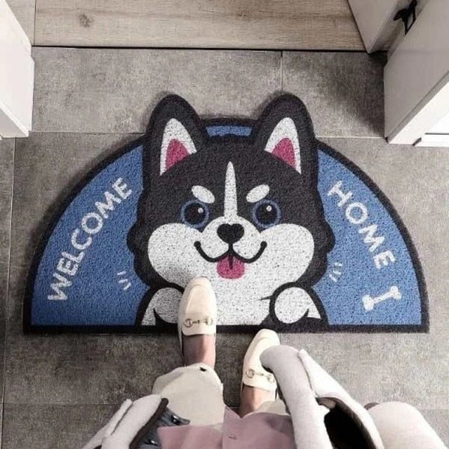 Cartoon Sand Scraping Dust Door Entrance Mat Hallway Kitchen Bath Non-slip Rug Dust Removal Carpet Wire Loop Footpad Doormat