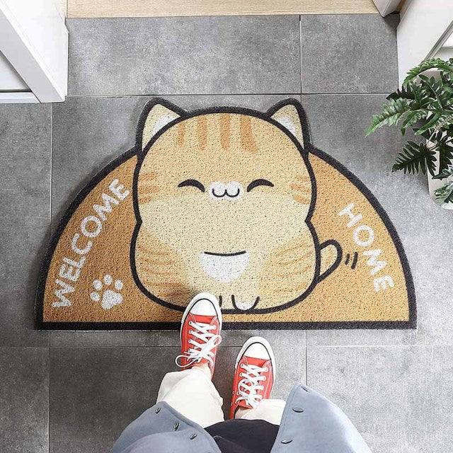 Cartoon Sand Scraping Dust Door Entrance Mat Hallway Kitchen Bath Non-slip Rug Dust Removal Carpet Wire Loop Footpad Doormat