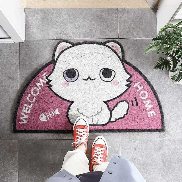 Cartoon Sand Scraping Dust Door Entrance Mat Hallway Kitchen Bath Non-slip Rug Dust Removal Carpet Wire Loop Footpad Doormat