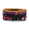 Retro Multi-layer Leather Bracelets For Man Wooden Beads Bracelet Handmade Owl Anchor Infinty Charm Bracelet Wrap Jewel